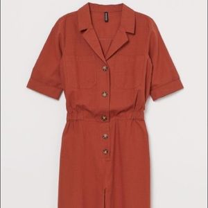 H&M rust cotton jumpsuit